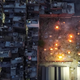 A mass cremation of victims who died due to the coronavirus disease (COVID-19), is seen at a crematorium ground in New Delhi, India, April 22, 2021. Picture taken with a drone.